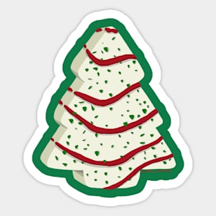 Christmas Tree Snack Cake Sticker